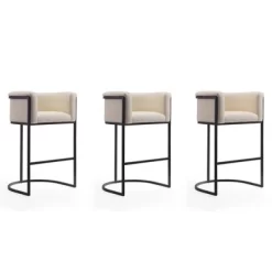 Set Of 3 Cosmopolitan Upholstered Metal Barstools - Manhattan Comfort 19 Set Of 3 Cosmopolitan Upholstered Metal Barstools - Manhattan Comfort -Luxe Living Interiors Shop GUEST 8cab28df 164c 4f2f a07a 82709d2ab3bb
