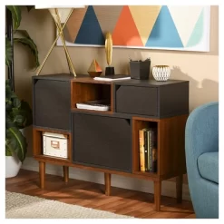 Anderson Mid-century Retro Modern Wood Sideboard Storage Cabinet - Oak/Espresso - Baxton Studio -Luxe Living Interiors Shop GUEST 8f808ccb f76b 45fc a159 7047ebc2011c