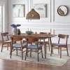7pc Wave Rectangular Dining Set Walnut/Blue - Buylateral -Luxe Living Interiors Shop GUEST 8fd6e98b 7c62 4bfd a15a 565f525dc6b5