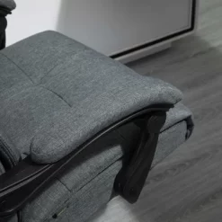 Vinsetto Executive Linen-Feel Fabric Office Chair High Back Swivel Task Chair With Adjustable Height Upholstered Retractable Footrest, Headrest And Padded Armrest 18 Vinsetto Executive Linen-Feel Fabric Office Chair High Back Swivel Task Chair With Adjustable Height Upholstered Retractable Footrest, Headrest And Padded Armrest -Luxe Living Interiors Shop GUEST 90385e15 f22b 4da5 8280 0683e04eaa66