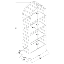 72" Holladay Curved Wooden Bookcase - Threshold™ Designed With Studio McGee -Luxe Living Interiors Shop GUEST 907a020b f8bd 48ff ad78 2332a2c16f0a