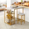 Costway 3PCS Bar Table Set Kitchen Counter Height Table 2 Stools Space Saving With Storage 1 Costway 3PCS Bar Table Set Kitchen Counter Height Table 2 Stools Space Saving With Storage -Luxe Living Interiors Shop GUEST 90d0daac 8c8d 44f6 a356 3cf87bd1da3b