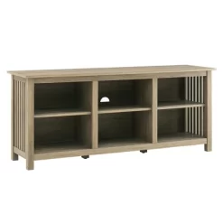 Mission Slatted Media Console TV Stand For TVs Up To 65" - Saracina Home -Luxe Living Interiors Shop GUEST 9112fe70 2ad9 464e 886c 725fbd073d98