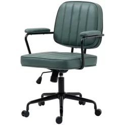 Vinsetto Home Office Chair, Microfiber Computer Desk Chair With Swivel Wheels, Adjustable Height, And Tilt Function, Green -Luxe Living Interiors Shop GUEST 914fcd8c a782 4e6a 8ca9 a0efcf719224