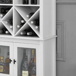 Bar Cabinet Bookshelf With Glass Doors Mahogany - Jill Zarin -Luxe Living Interiors Shop GUEST 91bae533 38df 4f6c 8ddf 71d1a257358c