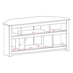 Vasari Corner Flat Panel TV Stand For TVs Up To 48" Black - Prepac 6 Vasari Corner Flat Panel TV Stand For TVs Up To 48" Black - Prepac -Luxe Living Interiors Shop GUEST 93d53bd9 dcbc 4807 a426 229d1ecccc0c