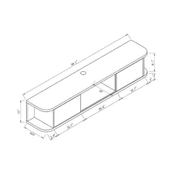 Edwige Floating Console TV Stand For TVs Up To 60" Distressed Gray - MiBasics -Luxe Living Interiors Shop GUEST 941011a0 2464 431b 95a2 4a05ae0405d3