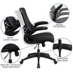 Swivel Task Chair Black - Flash Furniture -Luxe Living Interiors Shop GUEST 9431e73f 3f3b 45ad ba3d d05167b0929b