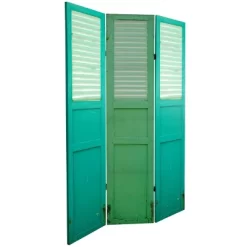 6" Double Sided Distressed Door Panel Canvas Room Divider Green - Oriental Furniture -Luxe Living Interiors Shop GUEST 94d03425 b910 437c 8029 25b1ddf3811f