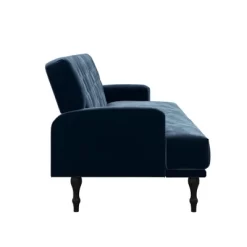 Lyla Upholstered Velvet Futon Blue - Room & Joy 15 Lyla Upholstered Velvet Futon Blue - Room & Joy -Luxe Living Interiors Shop GUEST 95278f9b 9f3b 401b 9406 b5acc27a76f6