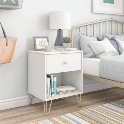 Finley Nightstand White - Novogratz -Luxe Living Interiors Shop GUEST 9528a7e5 e2dd 4a45 9e55 bc002c2a66ad
