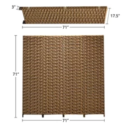 Costway 4 Panel Fiber Privacy Partition Screen Folding Room Divider Weave 6FT Tall -Luxe Living Interiors Shop GUEST 95323eaa 153b 4562 9878 4ff24b5e07a7