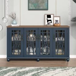 63" Vintage Storage Sideboard Buffet Accent Cabinet - Festivo -Luxe Living Interiors Shop GUEST 95707f45 96da 4ae2 8006 e9c858b635bd