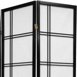 6 Ft. Tall Double Cross Shoji Screen - Black (3 Panels) -Luxe Living Interiors Shop GUEST 9590cc2a ce5b 4689 9e51 6f01372066f9