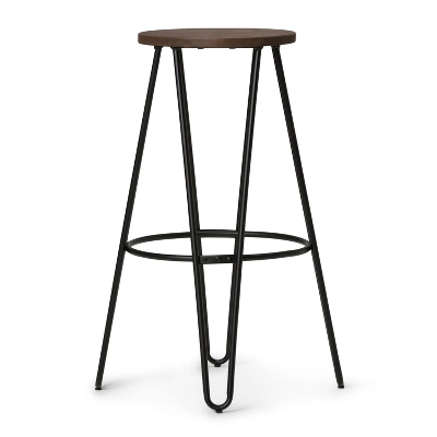 Kendall Metal Barstool With Wood - WyndenHall 4 Kendall Metal Barstool With Wood - WyndenHall - Image 2
