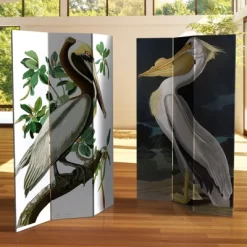 6" Double Sided Audubon Pelican Canvas Room Divider White - Oriental Furniture -Luxe Living Interiors Shop GUEST 977d6226 22aa 4da6 9045 c29eab551257