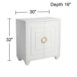 55 Downing Street Bertolli 30" Wide White 2-Door Modern Luxe Accent Cabinet -Luxe Living Interiors Shop GUEST 97caaea0 5616 4442 b27d aa62c2275845