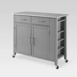 Full Savannah Stainless Steel Top Kitchen Island Cart - Crosley -Luxe Living Interiors Shop GUEST 98688794 2ded 449a a9cf b323f51a43c2
