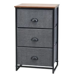 Costway 3 Drawer Nightstand Side Table Storage Tower Dresser Chest Home Office Furniture -Luxe Living Interiors Shop GUEST 98d6b7f1 dd04 41a6 9f05 bb41daf86f62