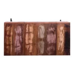 43" 2 Drawer Reclaimed Wood Console Table With Angled Legs And Pastel Accent Brown/Black - The Urban Port -Luxe Living Interiors Shop GUEST 98f57a69 66d8 41d6 9467 acb0d5e5ddc1