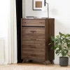 Flam 5 Drawer Chest Natural Walnut/Matte Black - South Shore -Luxe Living Interiors Shop GUEST 992c1f04 c5b6 4289 bc29 c816204af04c