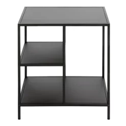 Black Bronze Side Table With Metal Shelves - Henn&Hart -Luxe Living Interiors Shop GUEST 998496de 0cf6 4940 a06c 5e20277fc586