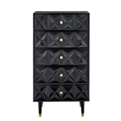 5 Drawer Geo Textured Chest - Linon