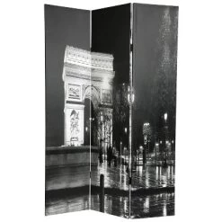6' Tall Double Sided Paris Room Divider Eiffel Tower/Arc De Triomphe - Oriental Furniture -Luxe Living Interiors Shop GUEST 99bb2ba9 d508 4dcd bcd0 732512fc6e29
