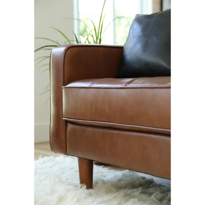 Hobbes Mid-Century Leather Armchair - Abbyson Living 8 Hobbes Mid-Century Leather Armchair - Abbyson Living - Image 6