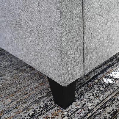 6pc Aurora Mid-Century Gray Bedroom Set With Upholstered Bed - Abbyson Living 8 6pc Aurora Mid-Century Gray Bedroom Set With Upholstered Bed - Abbyson Living - Image 6