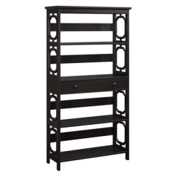 59.75" Omega 5 Tier Bookcase With Drawer - Breighton Home -Luxe Living Interiors Shop GUEST 9ae56525 56fd 49bd a318 27ebc947f451