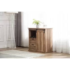 Weston Sliding Barn Door Wine Cabinet Natural - Boraam -Luxe Living Interiors Shop GUEST 9b27ca62 2b46 4f3d bba5 e7912bdb096f