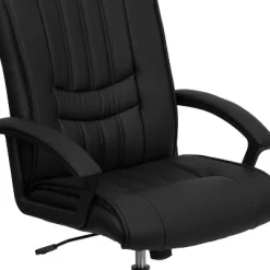 Flash Furniture Mid-Back Black LeatherSoft Swivel Manager's Office Chair With Arms -Luxe Living Interiors Shop GUEST 9c3724c4 bbbe 4e67 be7e 74c6241130dc