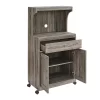 Home Source Charcoal Microwave Cart With Double Door Cabinet, 1 Drawer, And Top Shelf -Luxe Living Interiors Shop GUEST 9c4aa274 d019 4214 aeb6 e48fa7857880