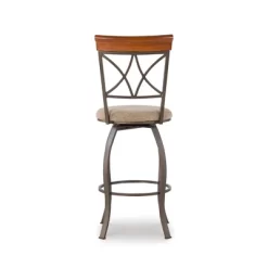29" Carter Swivel Barstool Metal/Tan/Cherry - Powell Company 16 29" Carter Swivel Barstool Metal/Tan/Cherry - Powell Company -Luxe Living Interiors Shop GUEST 9d5d2c37 fe32 4c4f aa6c 8ea08fd474b2