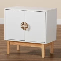Kamana Two-Tone Wood And Metal 2 Door Storage Cabinet White/Gold/Oak Brown - Baxton Studio 17 Kamana Two-Tone Wood And Metal 2 Door Storage Cabinet White/Gold/Oak Brown - Baxton Studio -Luxe Living Interiors Shop GUEST 9f185497 f7b1 49bf ae4a 26b802e73e4a