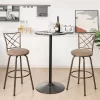 Costway Set Of 2 24/30 Inch Adjustable Swivel Barstools Metal Dining Chairs Brown 2 Costway Set Of 2 24/30 Inch Adjustable Swivel Barstools Metal Dining Chairs Brown -Luxe Living Interiors Shop GUEST 9f5b6b18 623a 4233 84f6 31d3ce25dc4d