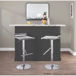 Mirage Ale Mesh Fabric/Metal Barstool Chrome/Silver - LumiSource 16 Mirage Ale Mesh Fabric/Metal Barstool Chrome/Silver - LumiSource -Luxe Living Interiors Shop GUEST 9fd5fc7a 627f 4483 9619 4ec7c995e8d6