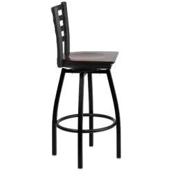 Flash Furniture Black Ladder Back Swivel Metal Barstool -Luxe Living Interiors Shop GUEST 9fe7efa8 f661 4d38 84bf f968db264318
