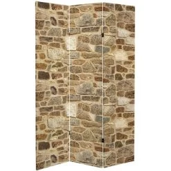 6" Double Sided Stone Wall Canvas Room Divider Gray - Oriental Furniture -Luxe Living Interiors Shop GUEST a0cdadbf 7cfa 46c6 b590 240a3cdb979f