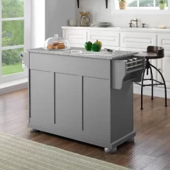 Alexandria Kitchen Island With Solid Granite Top Vintage Gray - Crosley -Luxe Living Interiors Shop GUEST a11699e5 c124 48b5 bb5e 5c53d0bbe03c