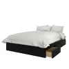 Bogota 3 Drawer Storage Bed With Headboard Truffle/Black - Nexera -Luxe Living Interiors Shop GUEST a11d2b30 6aa3 45b3 a013 42842317087c