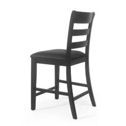 2pc Benner Farmhouse Upholstered Wood Counter Height Barstools Black - Christopher Knight Home 13 2pc Benner Farmhouse Upholstered Wood Counter Height Barstools Black - Christopher Knight Home -Luxe Living Interiors Shop GUEST a14f5d4b 8214 4f30 b5a2 ca0c06d1ed1f