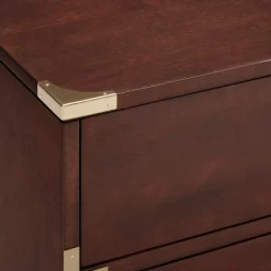Borden Campaign 3-Drawer Nightstand - Inspire Q -Luxe Living Interiors Shop GUEST a3196544 4c4f 4c39 a747 379920b07d4c