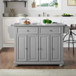 Alexandria Kitchen Island With Solid Granite Top Vintage Gray - Crosley -Luxe Living Interiors Shop GUEST a32af193 8392 4081 9228 cfb0b18ce93c