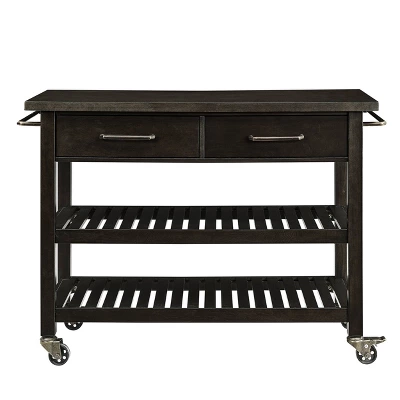 Havelock Rolling Kitchen Island Dark Tobacco - Holly & Martin 7 Havelock Rolling Kitchen Island Dark Tobacco - Holly & Martin - Image 5