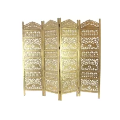 Traditional 4 Panel Fine Carved Room Divider Screen Gold - Olivia & May 26 Traditional 4 Panel Fine Carved Room Divider Screen Gold - Olivia & May -Luxe Living Interiors Shop GUEST a37efc56 9077 4388 b969 0a2033887a60