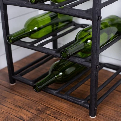 BIRDROCK HOME Bottle Rack - Black - Holder (9 Bottle) 7 BIRDROCK HOME Bottle Rack - Black - Holder (9 Bottle) - Image 5