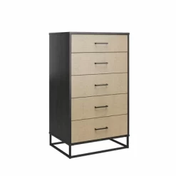 Kelly 5 Drawer Dresser Faux Rattan/Black Oak - Novogratz 20 Kelly 5 Drawer Dresser Faux Rattan/Black Oak - Novogratz -Luxe Living Interiors Shop GUEST a555ad8b 90bf 416a 8b07 b06ec8fddf5d