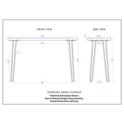 Alaterre Furniture Hairpin Natural Brown Live Edge Media Console Table Metal And Wood -Luxe Living Interiors Shop GUEST a58b31b3 5948 49a2 b002 92d9a3f5ae1f